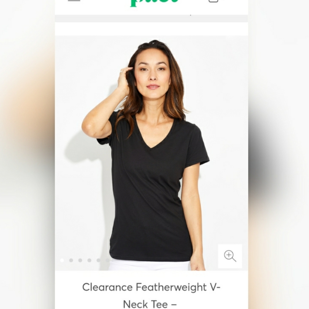 Pact- Black V neck Tee